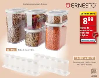 ERNESTO Boîtes de conservation ou boîtes à épices