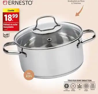 ERNESTO Faitout en acier inoxydable