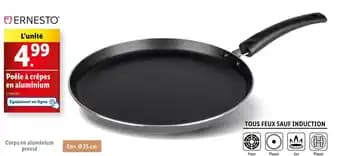 ERNESTO Poêle à crêpes en aluminium