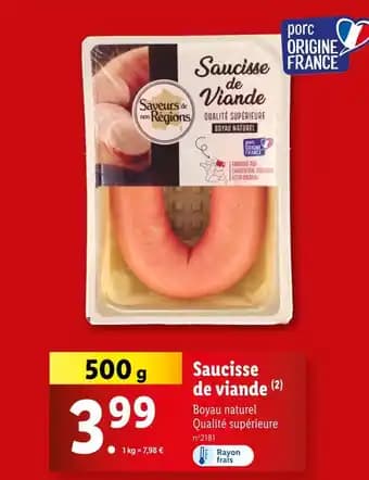 Promotion Exclusives de 52
Saucisse : Découvrez l'Offre incontournable