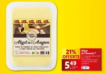 Promotion Exclusives de 4
Aligot : Découvrez l'Offre incontournable