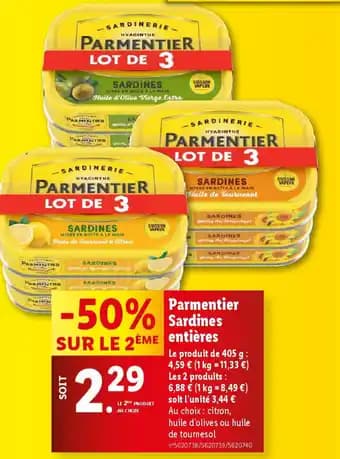 Parmentier Sardines entières