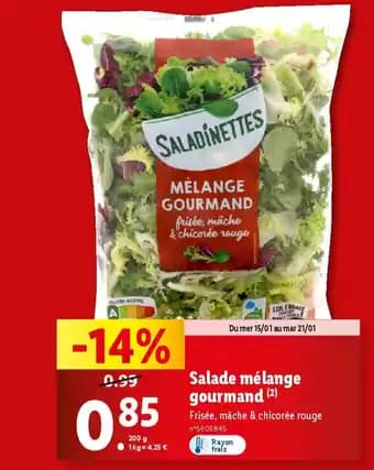 Salade mélange gourmand 200 g