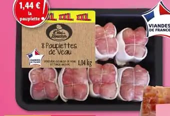 8 paupiettes de veau 1.04 kg