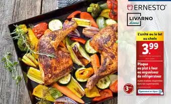 LIVARNO HOME Plaque ou plat à four ou organiseur de réfrigérateur