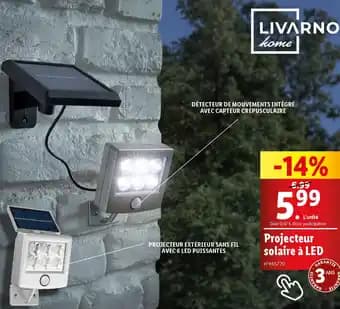 LIVARNO HOME Projecteur solaire à LED