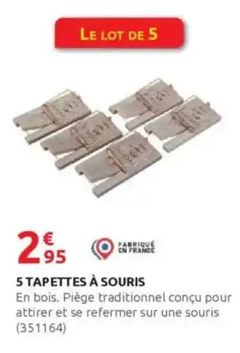 5 tapettes à souris