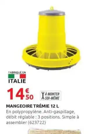 Mangeoire trémie 12 L