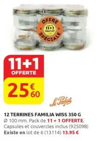 12 terrines familia wiss 350 g