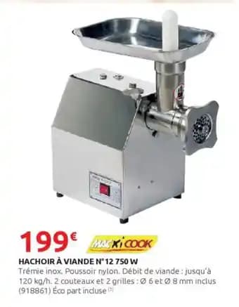 MACXICOOK Hachoir à viande n° 12 750 w