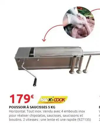 MACXICOOK Poussoir à saucisses 7 kg