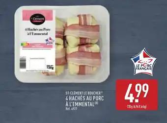 ST-CLÉMENT LE BOUCHER 4 hachés au porc à l'emmental 720 g