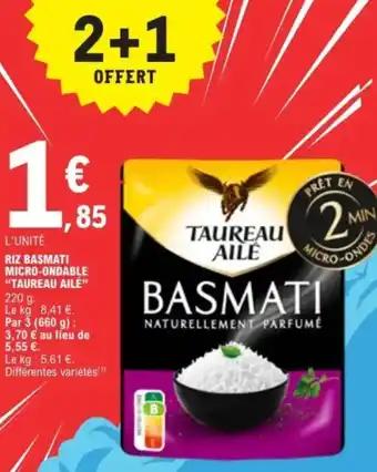 TAUREAU AILE Riz basmati micro-ondable 220 g