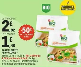 BIO VILLAGE Ravioli bio 250 g