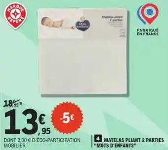 Promotion Exclusives de 1
Matelas pliant : Découvrez l'Offre incontournable