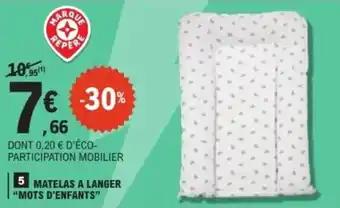Matelas a langer "mots d'enfants”