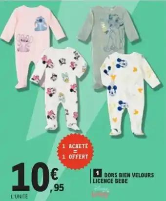 Dors bien velours licence bebe