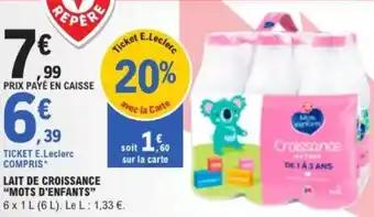 "MOTS D'ENFANTS" Lait de croissance