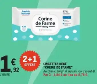 "CORINE DE FARME” Lingettes bébé