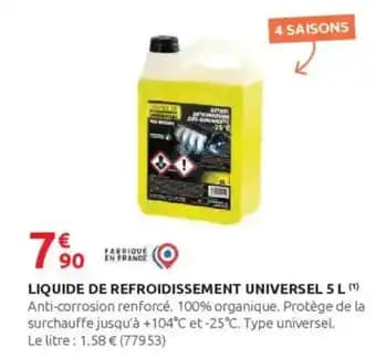 Promotion Exclusives de 10
Liquide de refroidissement : Découvrez l'Offre incontournable