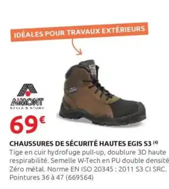 AIMONT Chaussures de sécurité hautes egis s3