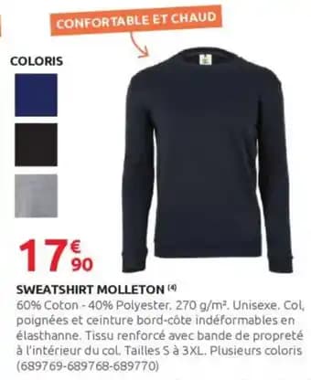 Sweatshirt molleton
