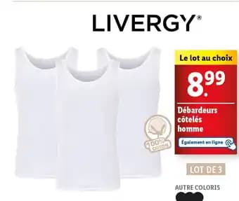 LIVERGYⓇ Débardeurs côtelés homme