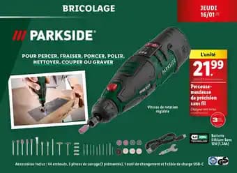 PARKSIDE Perceuse- meuleuse de précision sans fil