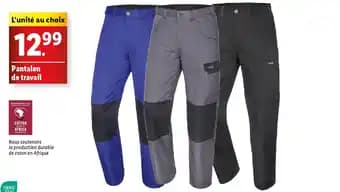 Promotion Exclusives de 19
Pantalon de travail : Découvrez l'Offre incontournable