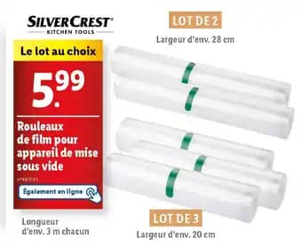 SILVERCREST® Rouleaux de film pour appareil de mise sous vide