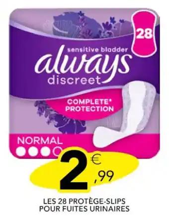 ALWAYS Les 28 protège-slips pour fuites urinaires