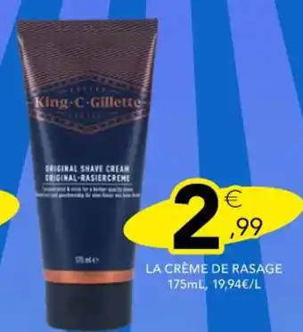 KING C-GILLETTE La crème de rasage 175 ml