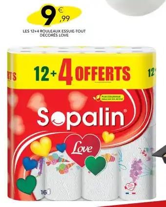 SOPALIN Les 12+4 rouleaux essuie-tout décorés love