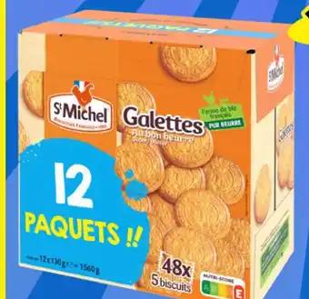 ST MICHEL Les 12 paquets de galettes pur beurre 1560 g