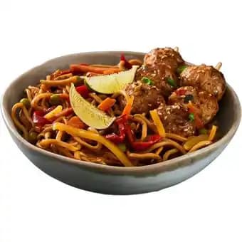 Tsukune saveur teryaki et nouilles chinoises