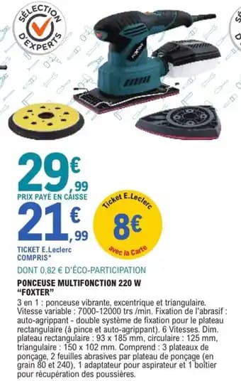 "FOXTER" Ponceuse multifonction 220 w