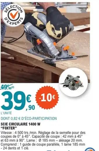 "FOXTER" Scie circulaire 1400 w