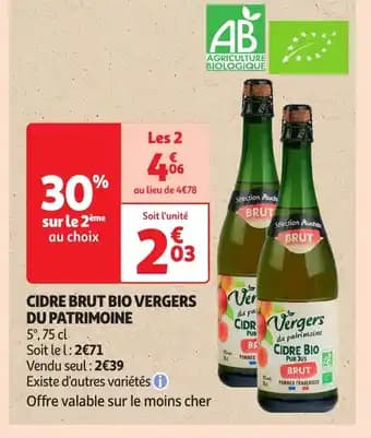 Promotion Exclusives de 5
Cidre brut : Découvrez l'Offre incontournable