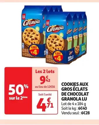 Promotion Exclusives de 3
Cookies granola : Découvrez l'Offre incontournable