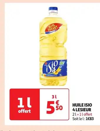 Promotion Exclusives de 4
Huile lesieur : Découvrez l'Offre incontournable