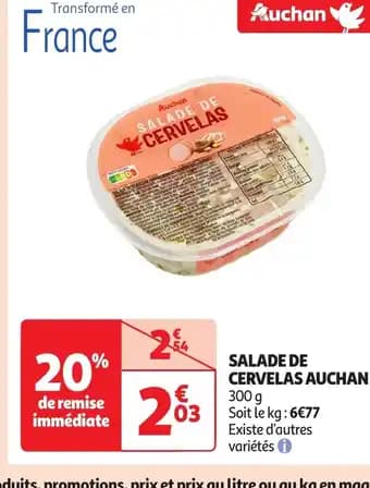 AUCHAN Salade de cervelas 300 g