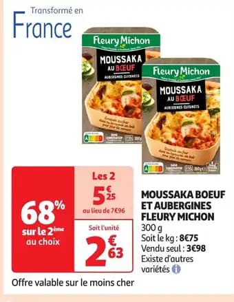 FLEURY MICHON Moussaka boeuf et aubergines 300 g