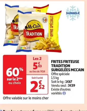 Promotion Exclusives de 1
McCain : Découvrez l'Offre incontournable