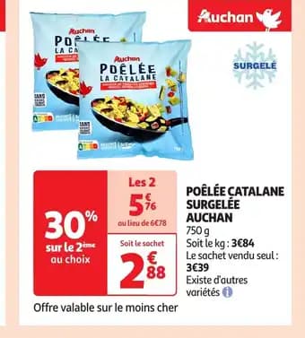 AUCHAN Poêlée catalane surgelée 750 g