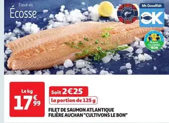 Filet de saumon atlantique filière auchan cultivons le bon 1 kg