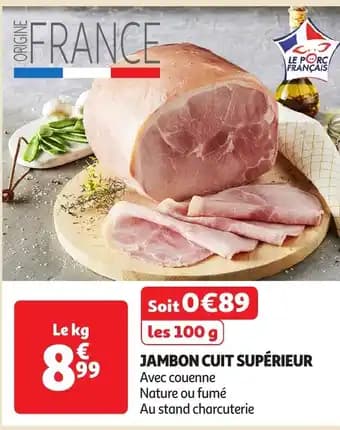 Jambon cuit supérieur 1 kg