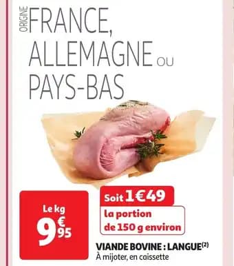 Viande bovine : langue 1 kg