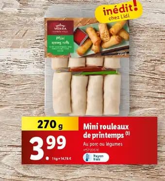 Promotion Exclusives de 4
Rouleaux de printemps : Découvrez l'Offre incontournable