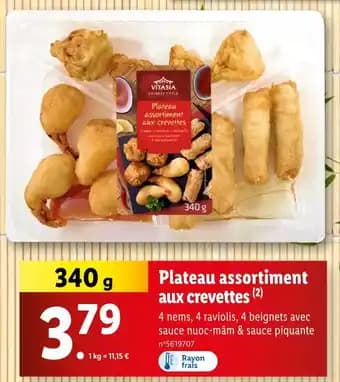 VITASIA Plateau assortiment aux crevettes