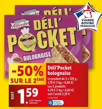 TRATTORIA ALFREDO Déli'Pocket bolognaise